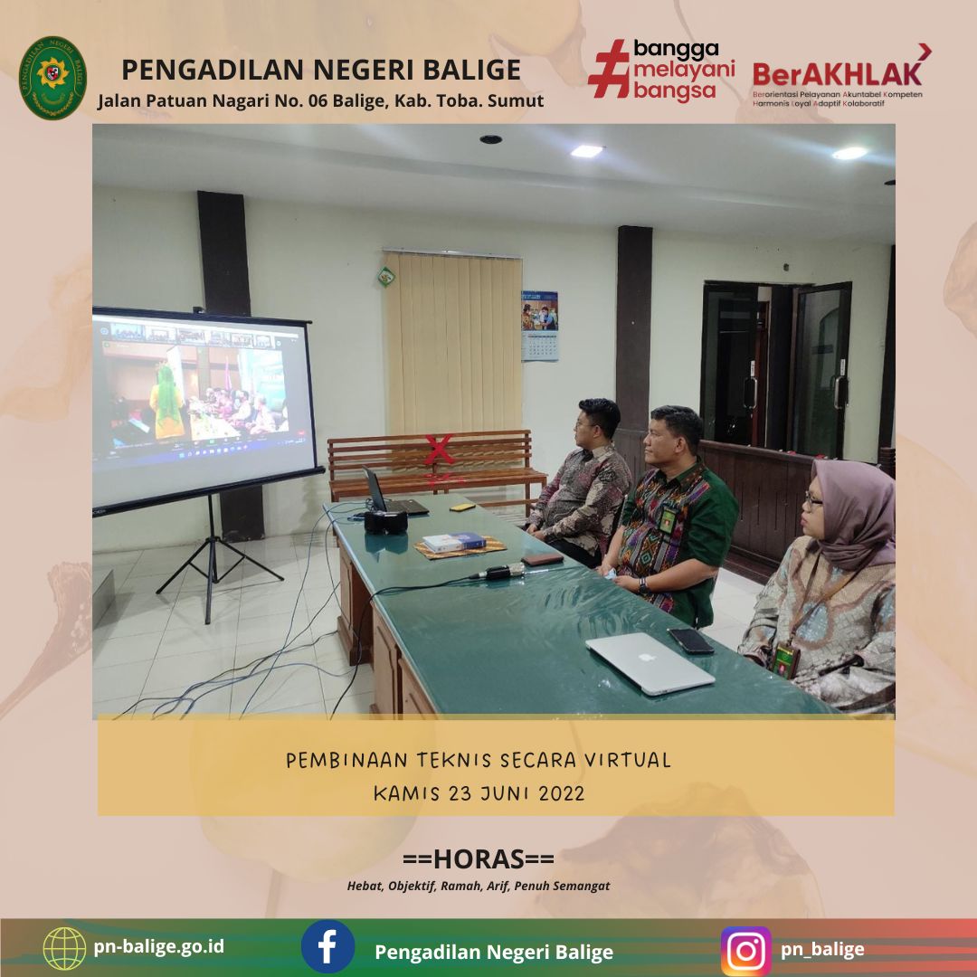 PEMBINAAN TEKNIS SECARA VIRTUAL